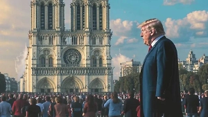 Трамп прилетел в Париж