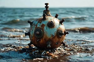 Морская мина причалила к берегу Стамбула и распугала людей