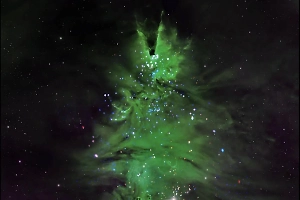 NASA показало «Рождественскую ель» в космосе из скопления молодых звёзд