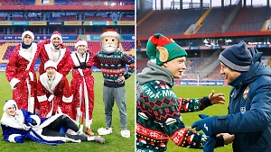 Футболисты ЦСКА провели необычный новогодний матч