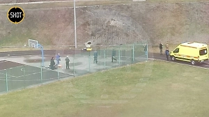 Обломок ракеты упал на стадионе в Белгороде