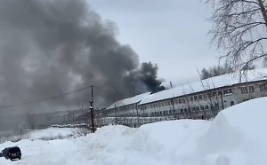 Мощный пожар возник в колонии под Пермью