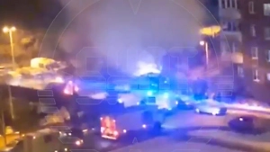 Появилось видео с фонтаном кипятка на Васильевском острове в Петербурге