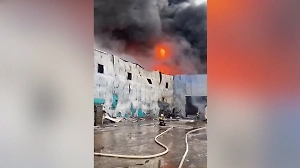 Пожару в ангаре под Петербургом присвоили повышенный номер сложности