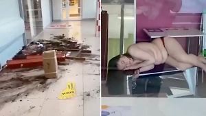 Россиянка разнесла пункт выдачи заказов Wildberries и уснула голышом