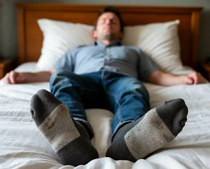 Мужчина обжёг себе глаза и занёс грибок в лёгкие из-за привычки нюхать вонючие носки