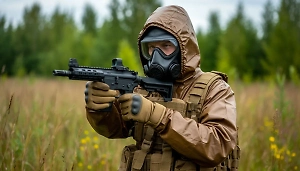 Неизвестный в костюме химзащиты расстрелял мужчину из ружья в Туапсе