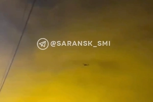 Ночной пролёт беспилотника ВСУ над Саранском попал на видео