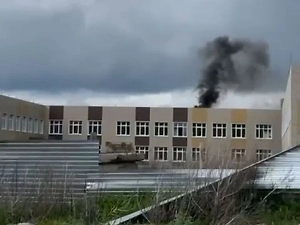 Новая школа загорелась из-за атаки ВСУ в Курской области