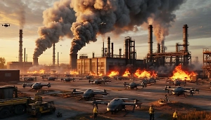 Производящий беспилотники завод стал одной из целей российского удара по Киеву