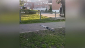 Обломки дрона ВСУ рухнули рядом со школой в подмосковных Бронницах