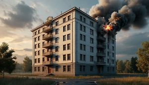 Пожар вспыхнул в военкомате Винницы