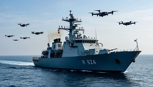 Беспилотники сопровождали немецкий патрульный корабль в Северном море