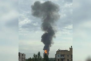 В ДНР вспыхнула газовая заправка после атаки украинского дрона-камикадзе