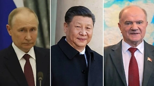 Путин, Си Цзиньпин и Зюганов обменялись короткими репликами в Георгиевском зале Кремля