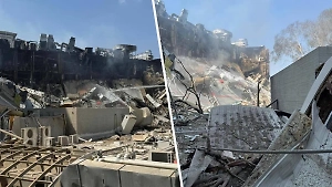 Появилось видео прилёта иранской ракеты по центру биологического оружия в Израиле