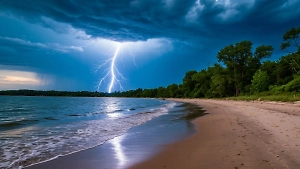 Появилось первое фото с пляжа в Тульской области, где молния убила трёх человек