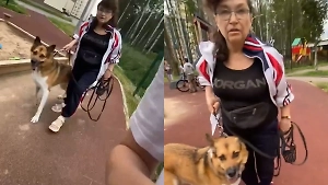 «Собаку на вас спущу!»: Агрессивная петербурженка набросилась на детей из-за велосипедов