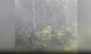 Передышка от жары: Москву и Подмосковье накрыл сильный дождь с градом