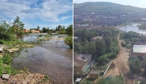 В Чите развернули оперштаб на фоне резкого подъёма уровня воды в реке