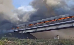 Самый длинный угольный конвейер России загорелся на Сахалине