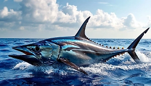 В Индии огромный чёрный марлин утащил рыбака в море