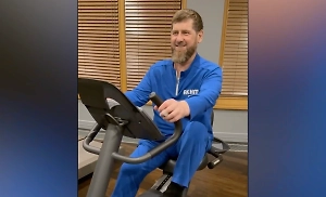Кадыров показал видео своей тренировки на велотренажёре