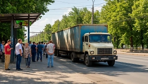 В Новосибирске водитель самосвала дважды влетел в толпу, пытаясь вмять людей в стену