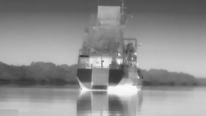 Минобороны показало новые кадры удара по кораблю ВСУ «Симферополь»