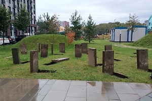 Мини Стоунхендж: У жильцов ЖК в Новой Москве под окнами появилось «кладбище»