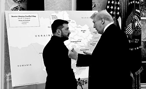 «‎Мощная оплеуха»: Трамп взбодрил Зеленского и глав ЕС картой новой Украины, считает Захарова