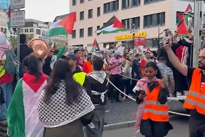 В Германии более десяти тысяч человек вышли на пропалестинский протест