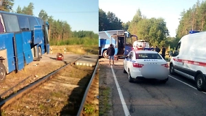 Количество пострадавших при ДТП с автобусом и поездом в Ленобласти выросло до 16