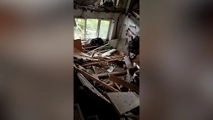 Кобзев показал видео последствий взрыва газа в жилом доме в Ангарске