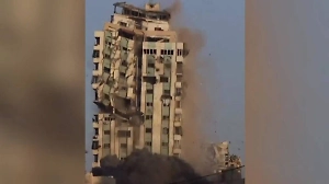 Израильские военные сравняли с землёй одно из самых высоких зданий в Газе