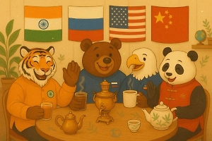 Кирилл Дмитриев обновил «картинку дружбы», добавив США к компании России, Китая и Индии