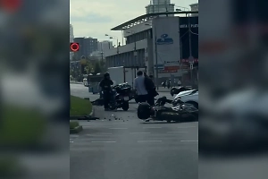 В Москве произошло массовое ДТП с мотоциклистами