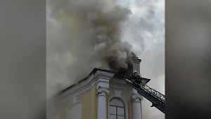 Названа предварительная причина пожара в военном госпитале в Туле