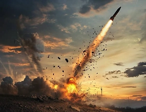 Появилось эффектное видео ударов ВС РФ по заводу «Мотор Сич» в Запорожье
