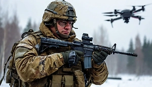 Российский боец отмахнулся от украинского дрона, как от мухи, и «забил» его автоматом