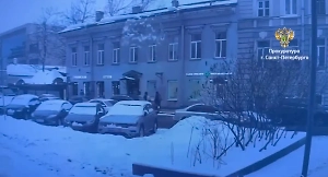 Появилось видео падения льдины с крыши на голову девушки в Петербурге