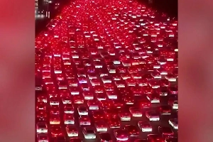 В Китае образовалась гигантская пробка из-за «Золотой недели»