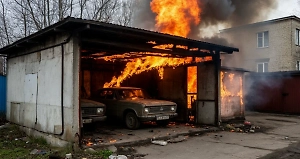 Обезумевший уралец попытался сжечь заживо четырёх знакомых в гараже