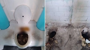 Загаженные дыры и кровь: Появились кадры из «‎адского» ТЦК в самом сердце Украины 