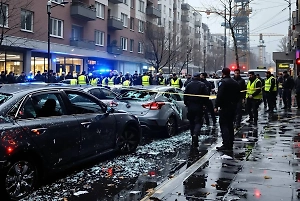 Рабочие разбили несколько машин в пылу масштабной битвы на лопатах у ЖК в Москве