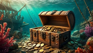 В морских глубинах найдено 300-летнее золото испанского флота