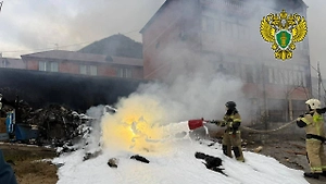 В Сети появилось видео с моментом крушения вертолёта на дом в Дагестане