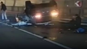 Появилось страшное видео с места ДТП, в котором погиб криптобизнесмен Долгих