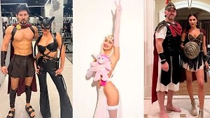 Гладиаторы и порнозвезда 80-х: Российские звёзды удивили нарядами на Хэллоуин