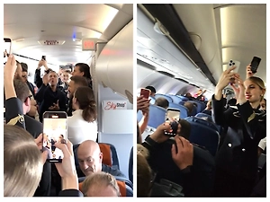 Хор Сретенского монастыря дал концерт на борту рейса Москва — Ереван